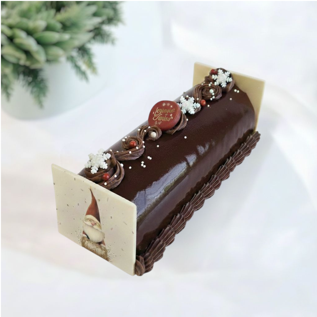 Bûche mousse chocolat & caramel salé